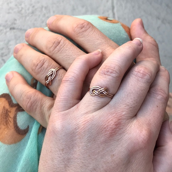 His and Hers Infinity Love Knot Rings - Picture 6 of 8